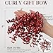 MEEDEE 6 Inch Red Christmas Bows, Self-Adhesive Crimped Curling Ribbon Bows for Gift Wrapping Paper, Bags, and Boxes - Holiday, Everyday, All-Occasion Decorations (12 Count)