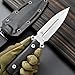 Sitivien ST17 Fixed Blade Knife Sleipner Stonewashed Steel Blade G10 Handle Full Tang EDC Straight Knife for Outdoor, Tactical, Survival and EDC (Silver)
