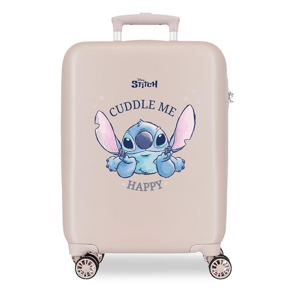 Joumma Disney Stitch Cuddle Me Happy Valigia da cabina 0 38 x 55 x 20 cm Rigido 2 kg Chiusura a combinazione laterale ABS 2 kg 35 L Bagagli a mano, Beige, Taglia unica, Valigia cabina