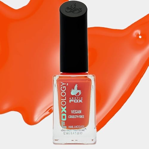 Miniatura 3 de Foxology Esmalte de uñas vegano, sin 15, de secado rápido, de larga duración, resistente al astillamiento, acabado brillante, enriquecido con aceite