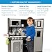 Melissa & Doug Chef's Wooden Pretend Play Kitchen for Kids with “Ice” Cube Dispenser - Charcoal Gray, Kids Kitchen Play Set, for Toddlers and Ages 3+ - FSC-Certified - FSC Certified