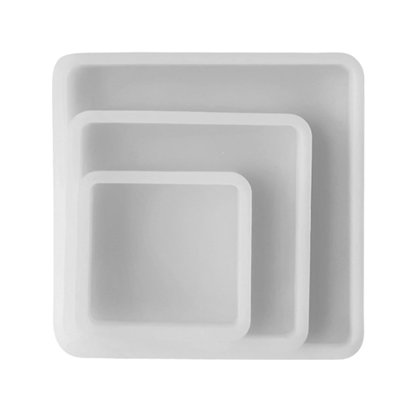 NEWFT 3pcs Plate Geometry Tray Cup Mat Silicone for Art Craft, Cups Mats Epoxy Resin