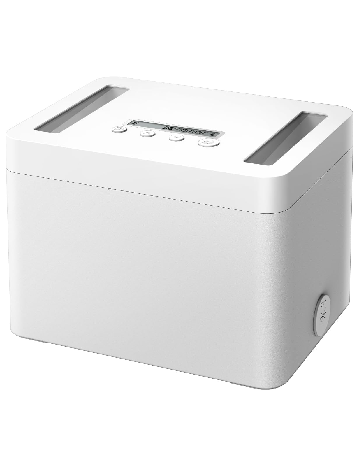 Vaydeer Metal Timed Lock Box, Made of Aluminum Alloy, 365 Days Locking Time, Extendable Time, Audio Alert, Child-Access Control, 2-Way Power Supply, Timed Locker for Phones/Alcohol/Snacks/meds etc.