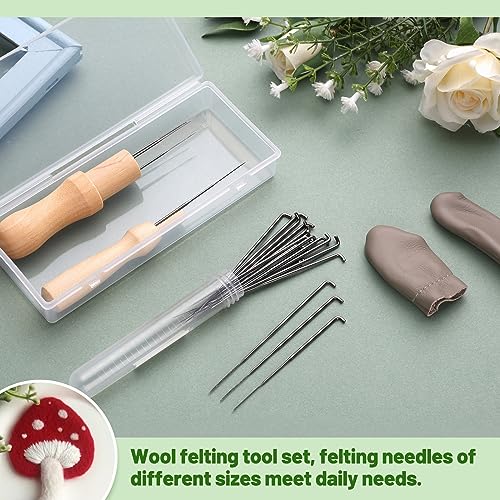 Image of Yizzvb Needle Felting Tools, 4 Sizes Felting Needles with Needle Bottle Felting Tool Holders, Complete Needle Felting Tools Kit Needle Felting Supplies for Beginner Professional (Pack of 3)