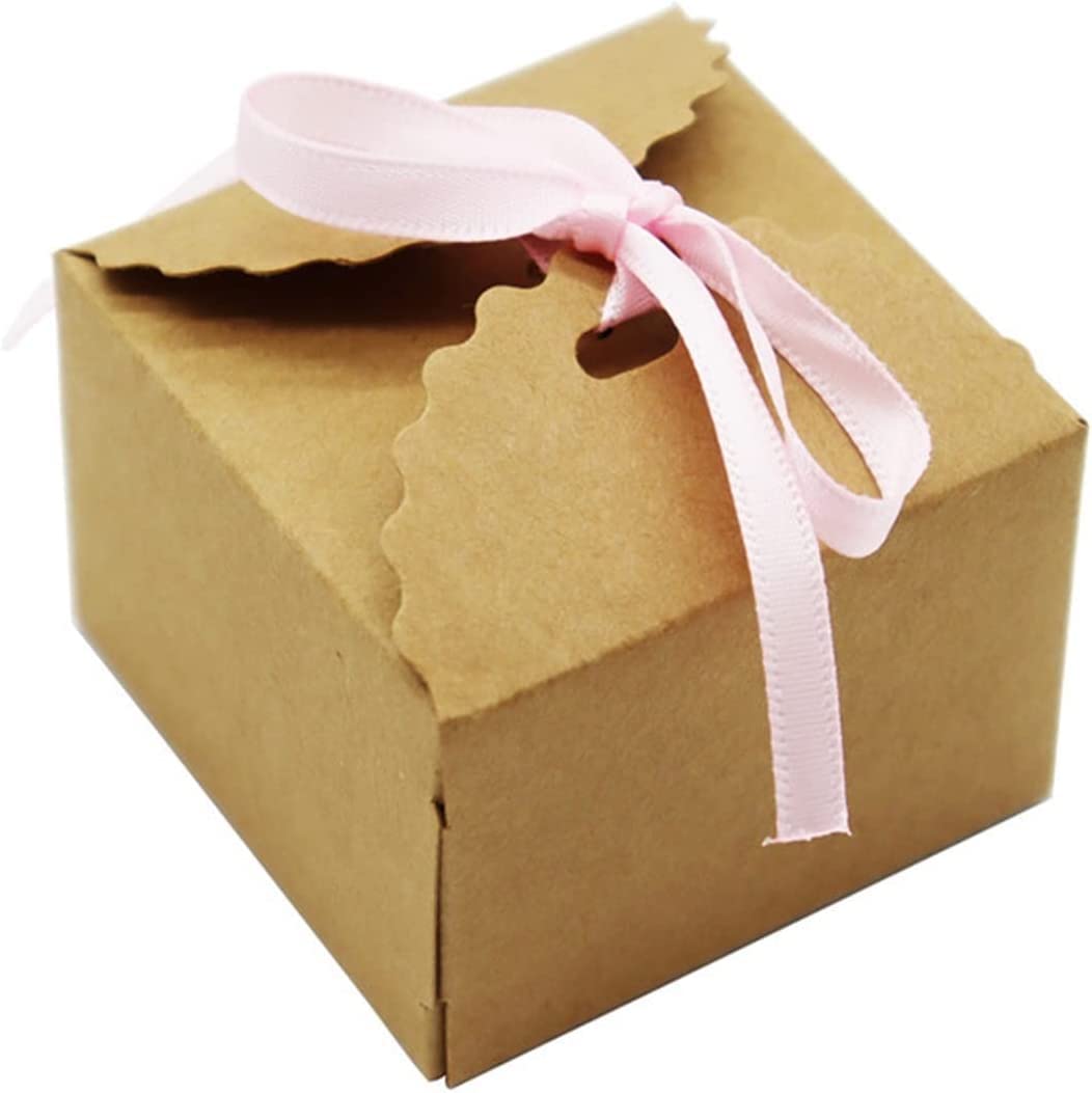 Candy Chocolate Box,30 pz Scatola Regalo Marrone Scatole di Carta Kraft per Candy Cake Gioielli Regalo Cioccolato Scatole di imballaggio Festa (Colore: C5 9x9x6cm) (colore : C2 9x9x6cm)