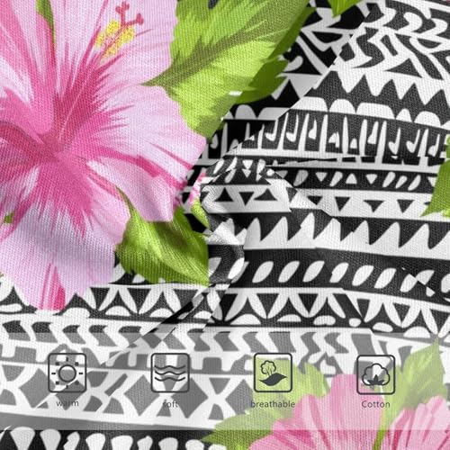Joisal Hibiscus Pink Flowers Black White Toddler Girls Underwear 2t Cotton Panties for Girl Pattern Underpants Briefs3