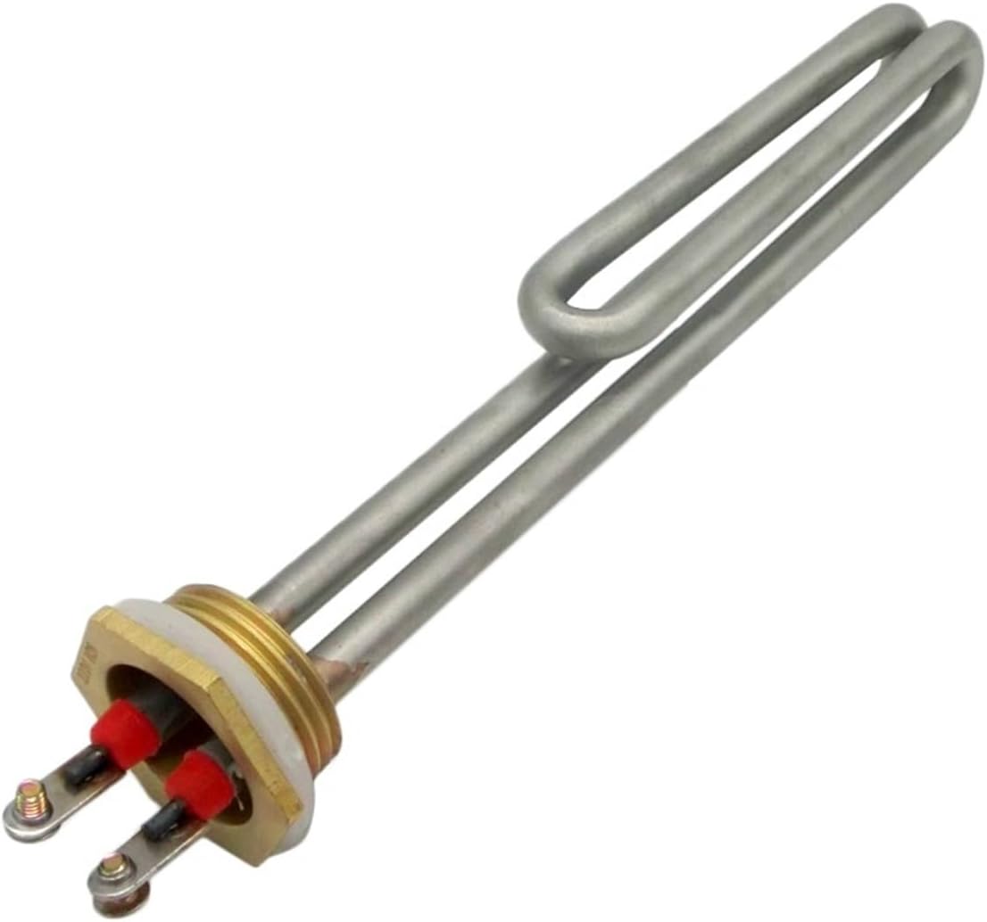 1Pcs Stainless Steel Electrical Heating Element Booster Tube For Water Boiler,1"/DN25/32mm, AC110V/20V/380V, 1/2/3/4/6KW(Gold,220V_4KW260L DN25 201SS)