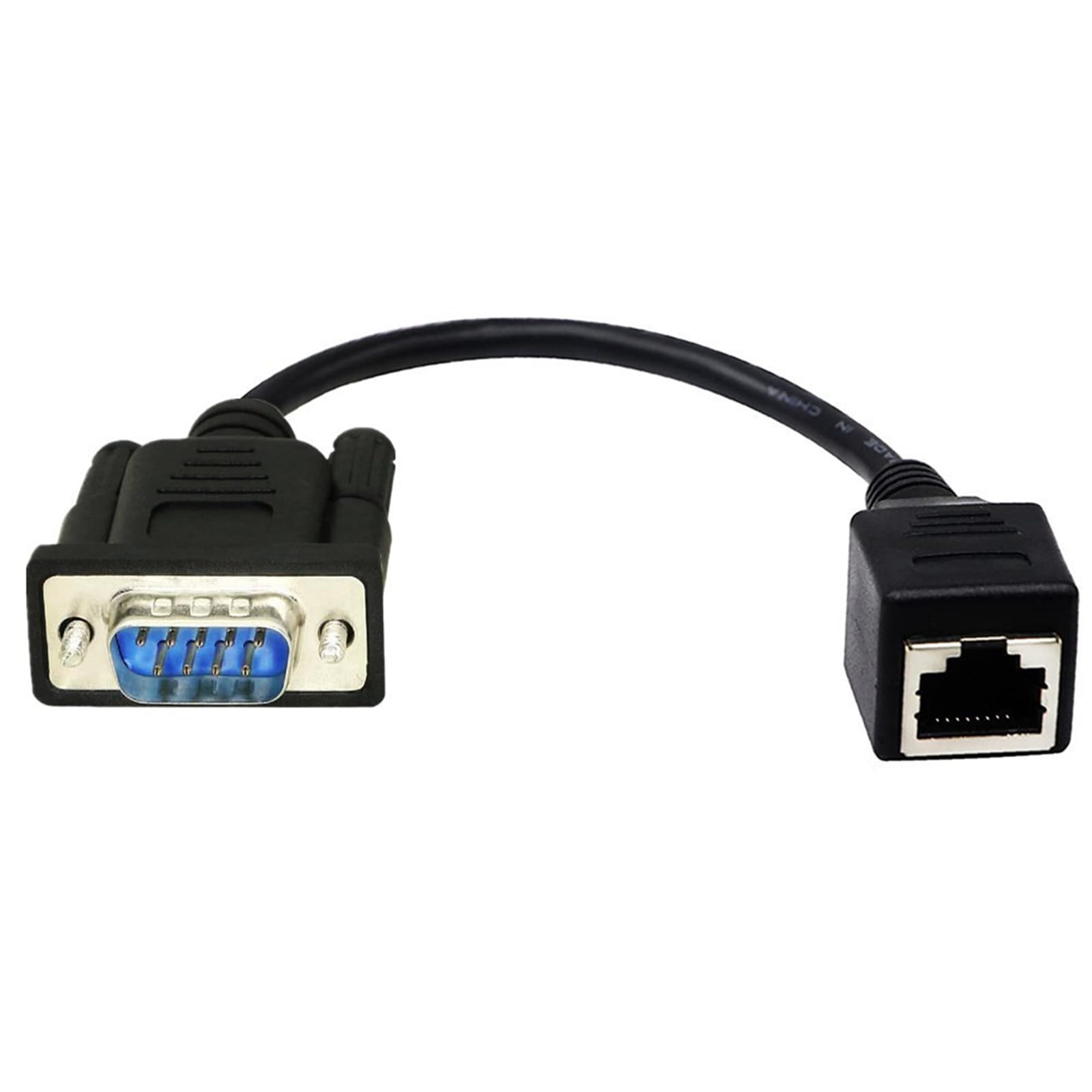 ljhnba RJ45 to RS232 DB9 9Pin Port Male to RJ45 Female CAT5 Ethernets Consoles Ethernets Extend Adapters Communication Cable