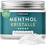 FJORLAND - Mentholkristalle 100g - Premium Qualität für die Sauna - Kristalle aus Menthol - Saunaaufgüsse - In wiederverschließbarer Dose - 100% natürliche Inhaltsstoffe