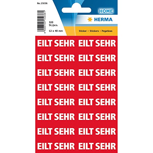 Preisvergleich Produktbild Hinweisetiketten rot HERMA 15036 Eilt sehr 4008705150361