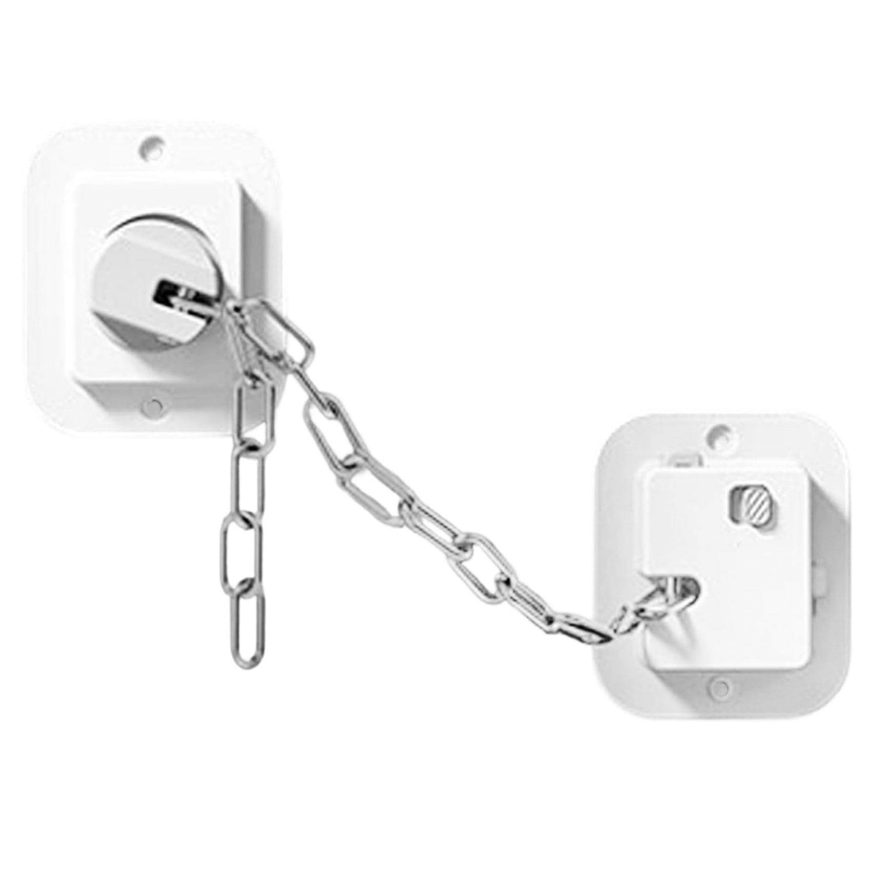 UDSKNV[KSL Adjustable Strap Child-Proof Door Lock, Adhesive Cat Door Lock for Baby, Dementia& Pets- 2 Pack Safety Locks