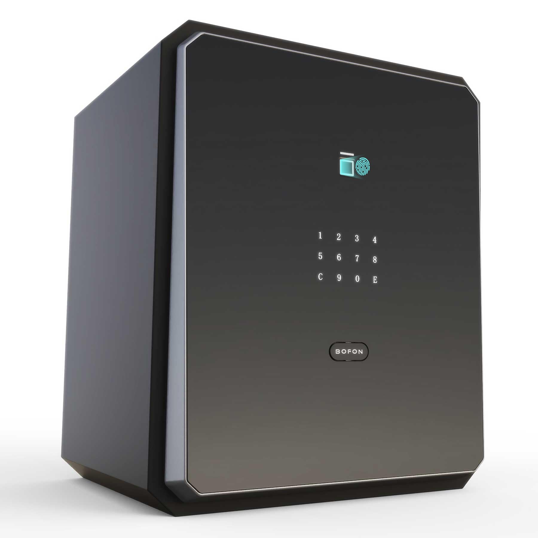 Biometric Fingerprint Touch Screen Cabinet Safe and Lock Box with Digital Virtual Password - Secure Cash, Jewelry, ID Documents, 2.1 Cubic Feet,Black,14.2"D x 14.2"W x 17.8"H