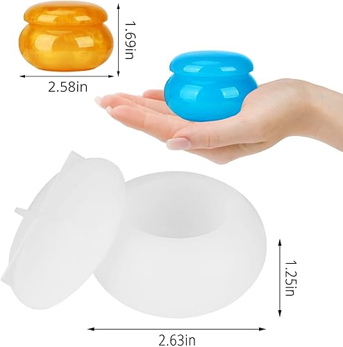 Miniatura 4 de Gartful Moldes de caja de resina, moldes de resina de silicona con tapas, contenedor de almacenamiento, moldes de fundición epoxi para almacenar