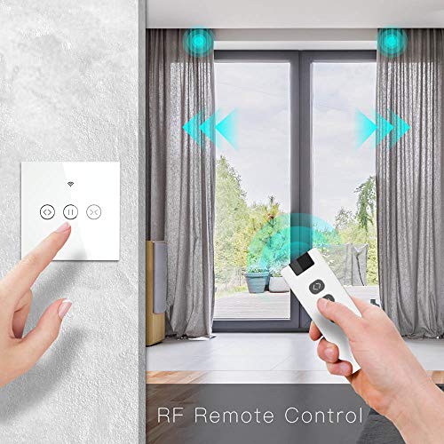 DECDEAL 90-250V WiFi Cortina Interruptor APP Controle Remoto Controle de Voz Compatível com Alexa As