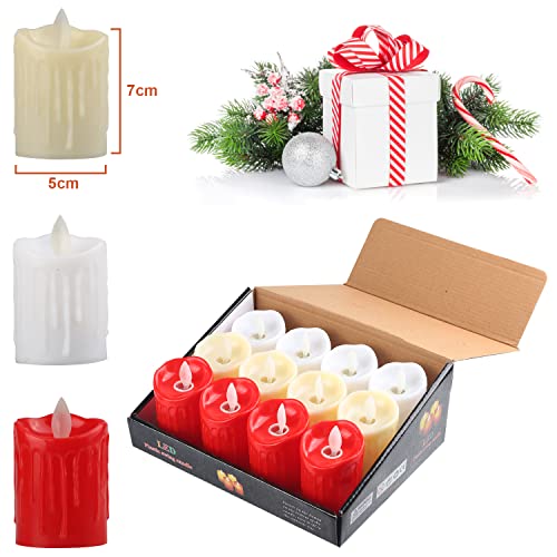 Diyife Candele a LED, [12 Pezzi] Candele a LED con...