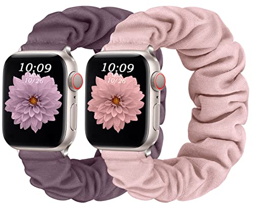 CeMiKa 2pack Elastic Adjustable Straps Compatible with Apple Watch Strap 38mm 40mm 41mm 42mm