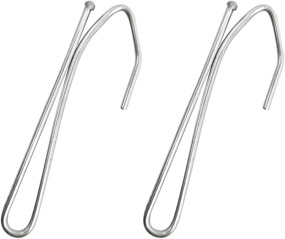 50 Pcs Stainless Steel Curtain Hooks Pinch Pleat Curtain Hook Deep Metal Prong Hooks, Silver