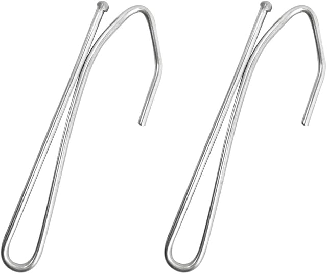All-Pie 50 Pcs Stainless Steel Curtain Hooks Pinch Pleat Curtain Hook Deep Metal Prong Hooks