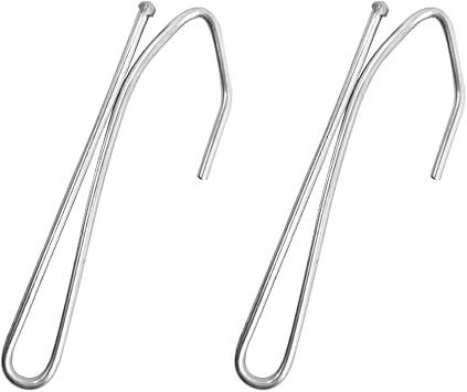 50 Pcs Stainless Steel Curtain Hooks Pinch Pleat Curtain Hook Deep Metal Prong Hooks