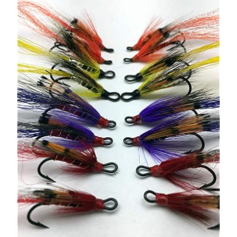 Fly Fishing Salmon Flies Ally's Set with Double Hooks Cover