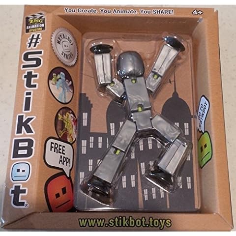 Stikbot, Metalbot Series, Silver Stikbot Figure, 3 Inches by Stikbot Cover