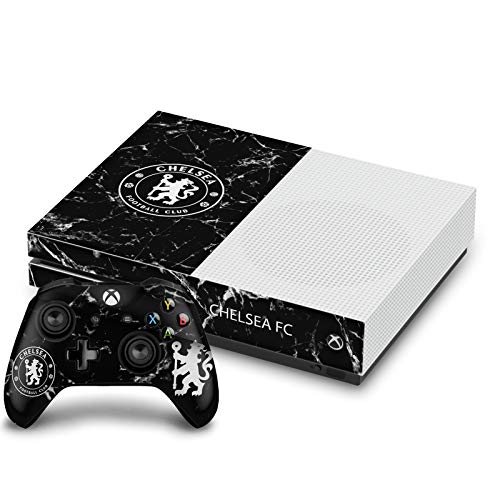 Xbox One S vinyle peau anti-rayures Chelsea FC marbre noir protection intégrale