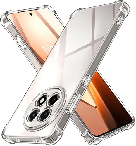 Image of Fashionury 3D Raised Transparent Crystal Clear Back Cover for OnePlus 13R 5G | Shockproof Design | Anti-Slip Grip | Camera Protection | 360 Degree Protection Mobile Case