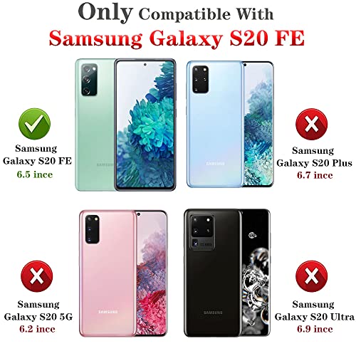 Yiakeng for Samsung Galaxy S20 FE Case, Military Grade Protective Case with Ring Stand, HD Screen Protector, Dark Green - image 2