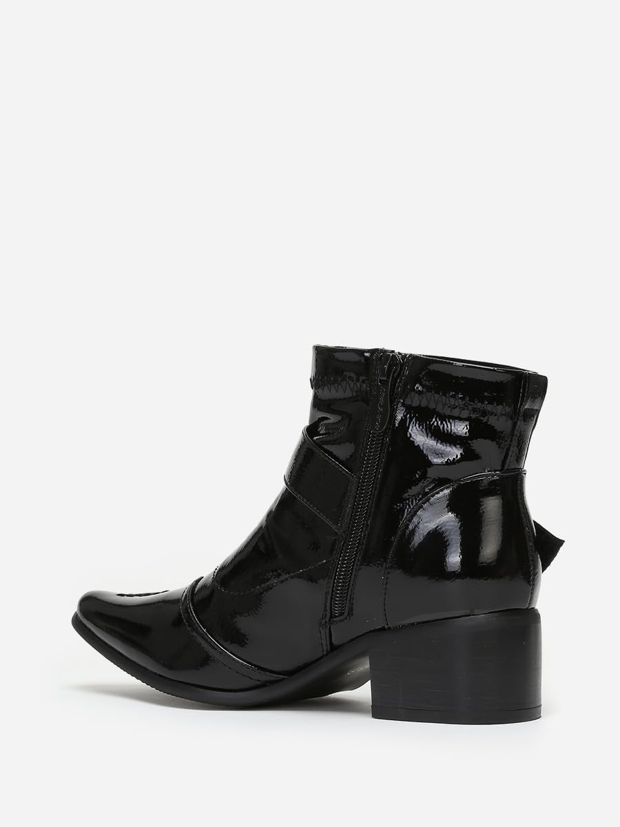 Bottines bout pointu vernies