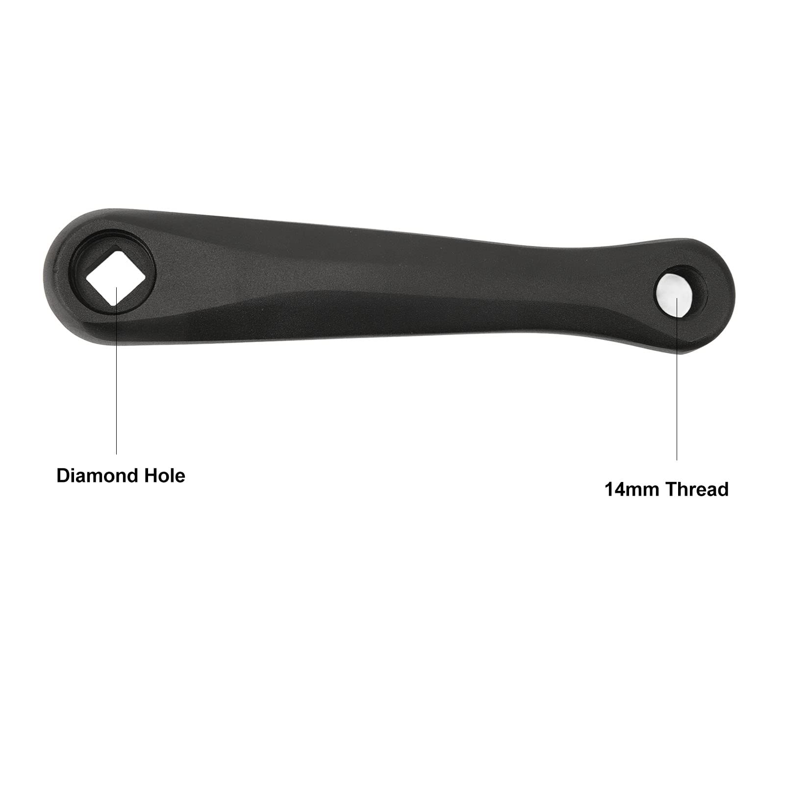 Manivelle Vélo Trou Diamant Alliage Aluminium 140 Mm - Remplacement Jambe De Manivelle Vélo électrique, Léger