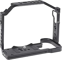Vista 2 de Lumix S5 II S5 IIX, jaula de aluminio Hersmay para cámara Panasonic LUMIX S5 II / S5 IIX sin espejo, zapata fría integrada y riel OTAN, placa