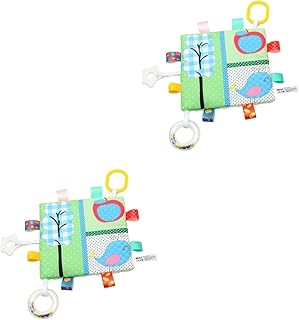 ibasenice Livro De Pano Macio Para Transporte 2 Peças Livros De Pano Portátil Livro De Brinquedo Educacional Carrinho De Brinquedo Livro Macio Brinquedos Calmantes Conjunto De