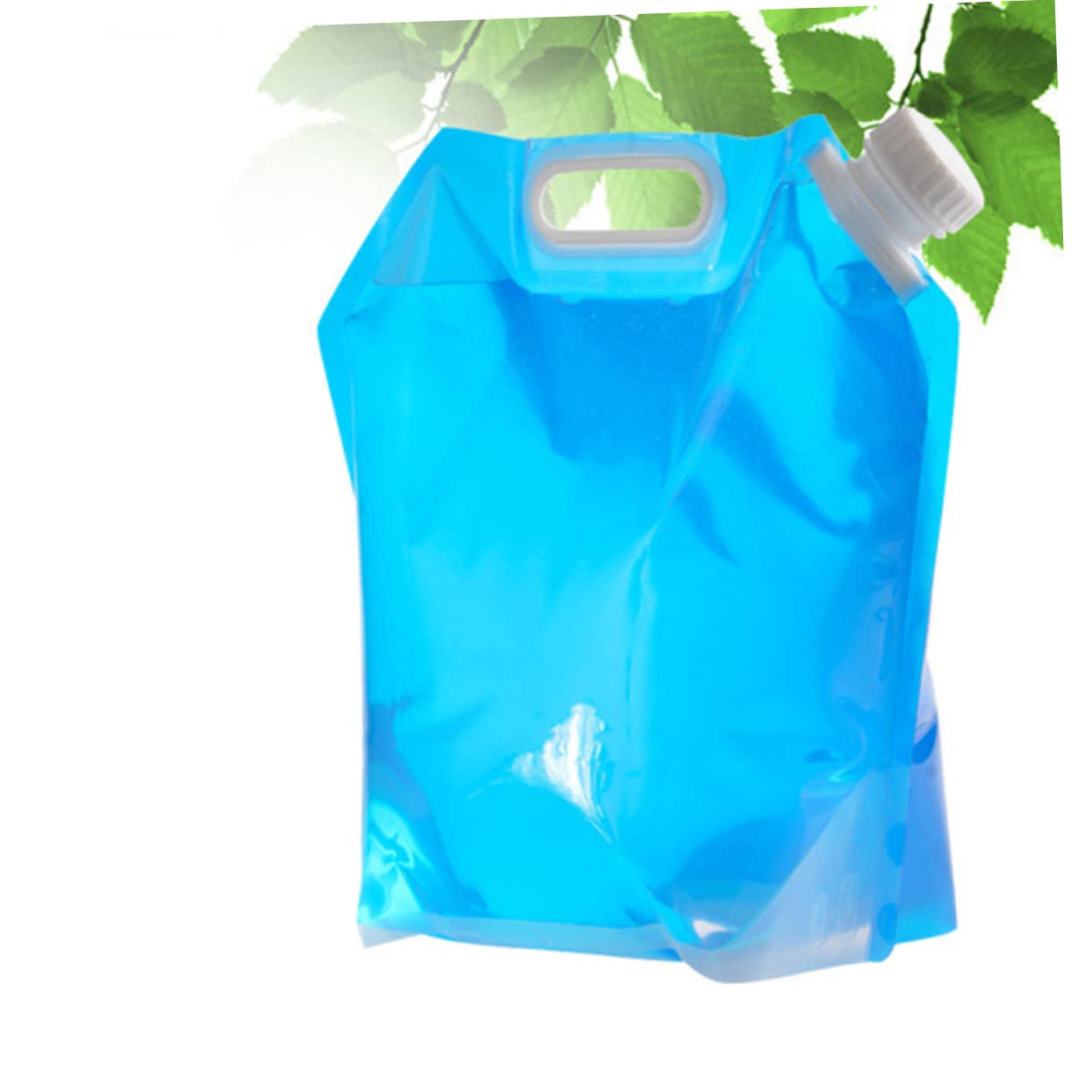 POPETPOP Folding Water Container Portable Storage Tote Bag for Outdoor Camping Hiking Travel Collapsible Design Convenient for Emergency Water Needs Lightweight Blue