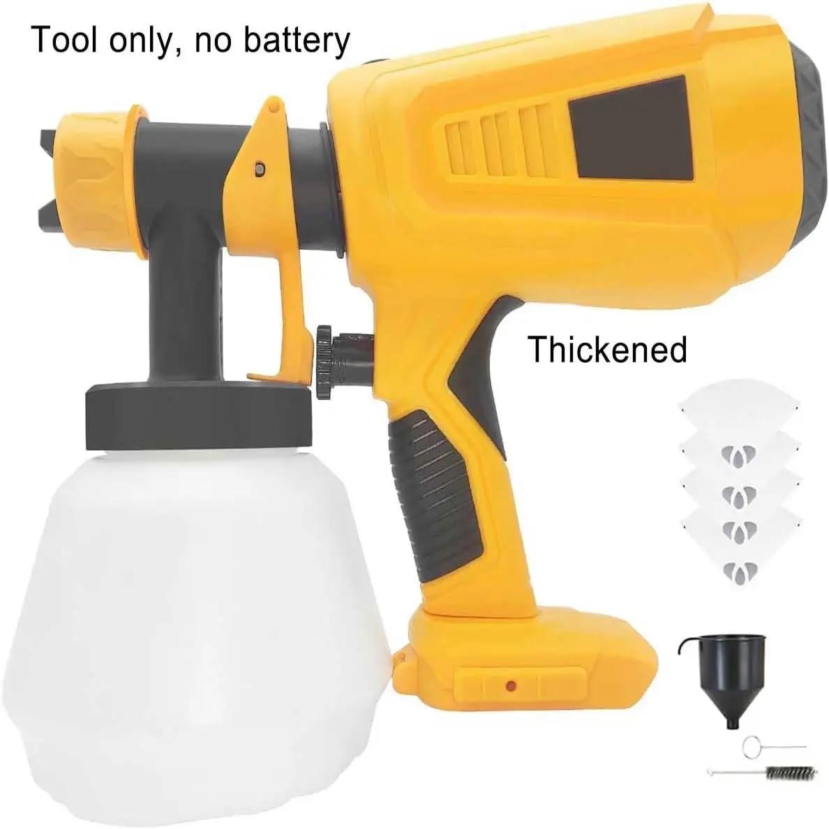 Metal Sprayer Lackierpistole Verdicktes Farbspray, elektrisches Sprühgerät, batteriebetriebenes kabelloses Farbspritzgerät