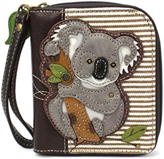 CHALA Zip-Around Wallet - Koala - Brown Stripe