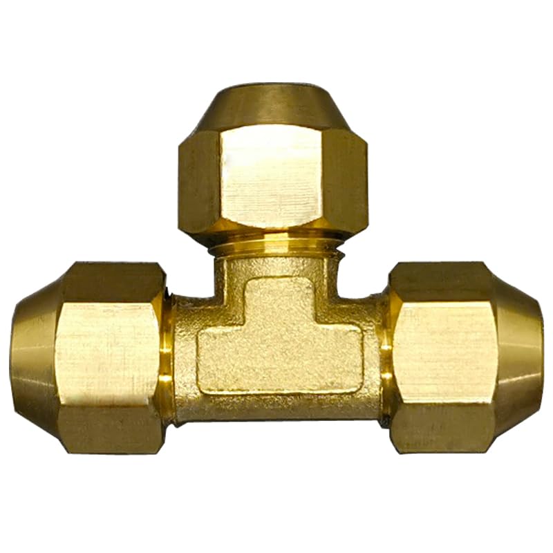 Te de latón 8-6-8 mm contra fugas de combustible y agua a presión 7