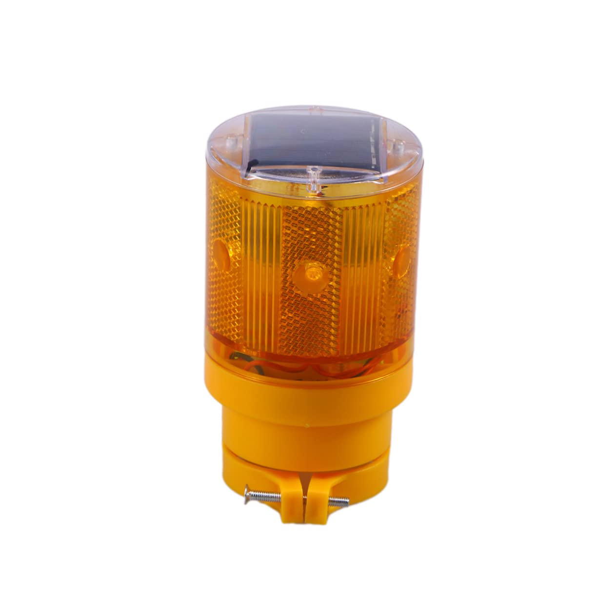Garneck 2Pcs Solar Traffic Light Flashing Barricade Strobe Beacon Lamp for Road Safety Emergency Sign Lamp Orange Traffic Light for Construction Use