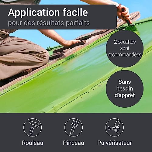 WO-WE Peinture toiture 3en1 revêtement de protection de toit en métal W500 Gris Anthracite - 5L – vue 4