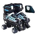 ▶ 2. Patines de ruedas ajustables: los tres tamaños son ajustables. Los patines ajustables combinan un confort superior con un ajuste práctico del tamaño, lo que los hace ideales para los niños que crecen y disfrutan de las habilidades para patinar.