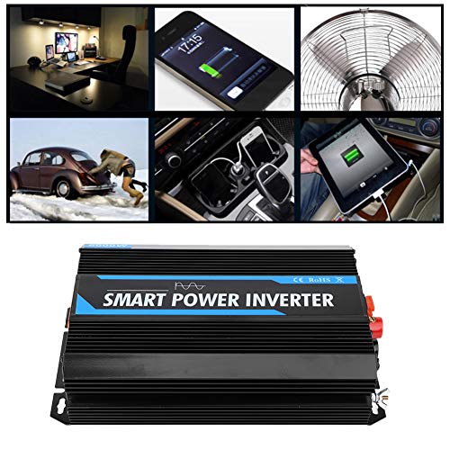 Power Inverter Car Inverter, 2000W 12V to 220V Pure Sine Wave Power Voltage Inverter Transformer Auto Accessory
