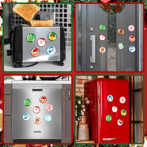 Imanes Navideños de Cristal Multicolor 16 Piezas miniatura 6