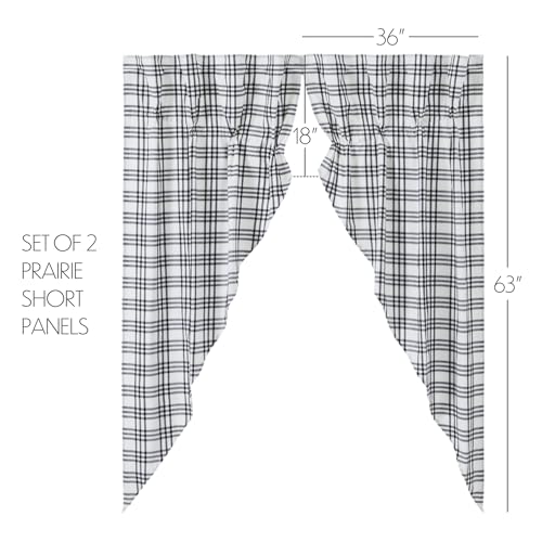 VHC-Brands-Sawyer-Mill-Plaid-Prairie-Short-Panel-Black-63x36x18-Set-of-2 VHC Brands Sawyer Mill Plaid Prairie Short Panel Black 63x36x18 Set of 2