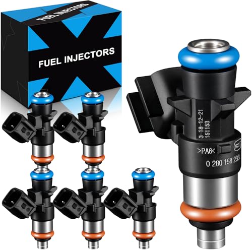 YZHIDIANF Upgraded 3.6L V6 Fuel Injectors fits for:-Jeep Wrangler 2012 2013 2014 2015 2016 2017 2018 Grand Cherokee For:-Dodge Charger Durango Journey Avenger Challenger 0280158233 (6)