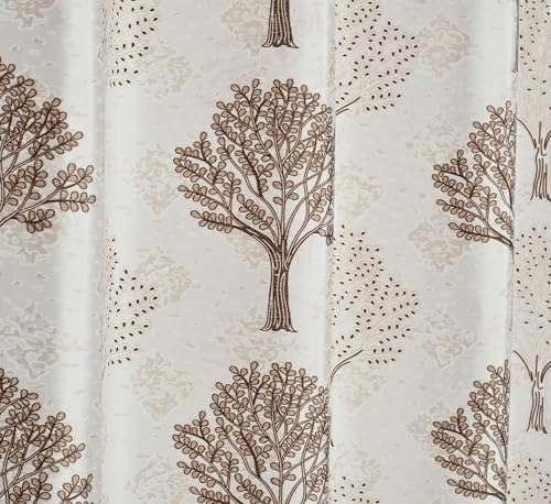 Image of Exporthub Glossy Shine 3D Floral Digital Printed Brown Colour Door Curtains 7 feet Long Set of 2 Pc, for Living Room and Bedroom (EHSPR078 74)