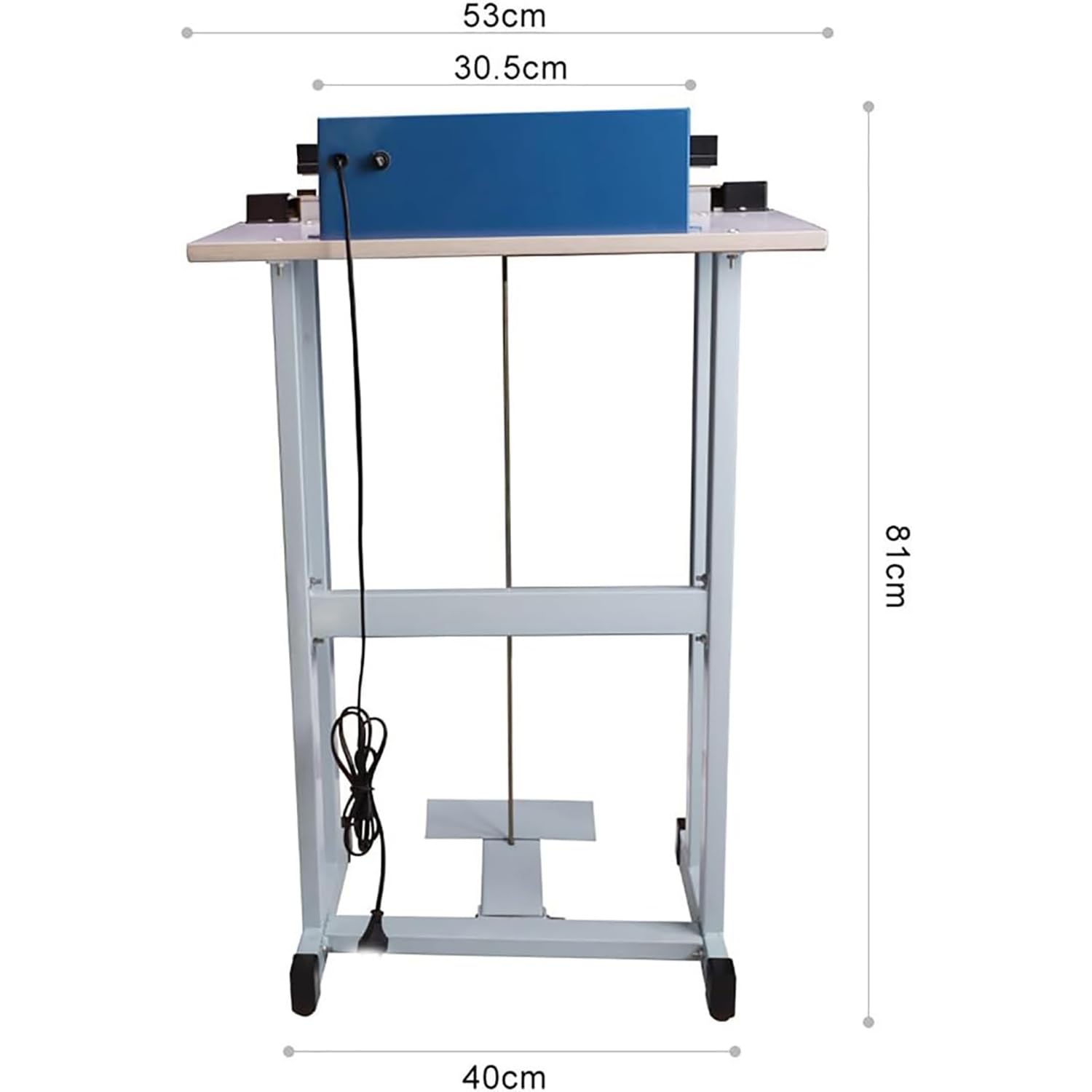 Fußpedal-Versiegelungsmaschine für Plastiktüten, Impuls-Heißsiegelgerät 400 mm, nass und trocken, Dual-Use, mehrstufig verstellbar, Industrieverpackung