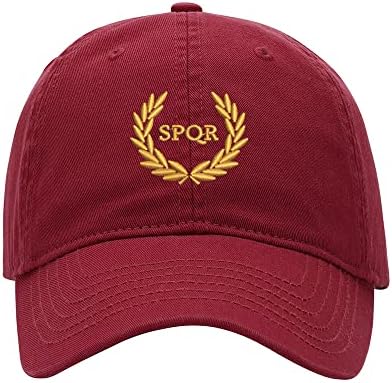 Baseball Cap Men SPQR Roman Empire Caesar Wreath Embroidered Washed Cotton Dad Hat Baseball Caps