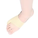 DYKOOK Tailors Bunion Corrector 1Pair Bunionette Sleeves Built-in Gel Pads Silicone Cover Guard with Non-Slip Strap to Relief Bunion Pinky Toe Pain, Straighten Bunionette,Overlapping Toe (Beige-XL)