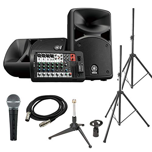 STAGEPAS 400BT 会議・プレゼン用 スピーカー セット 【SM58 マイク ・ 必須アクセサリー 一式付きPAシステム】