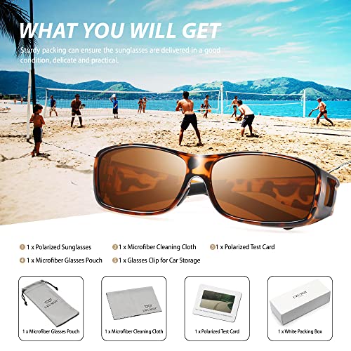 Image of URUMQI Polarized Sunglasses Fit Over Glasses for Men Women, Wraparound Sun Glasses UV400 Protection for Driving Fishing