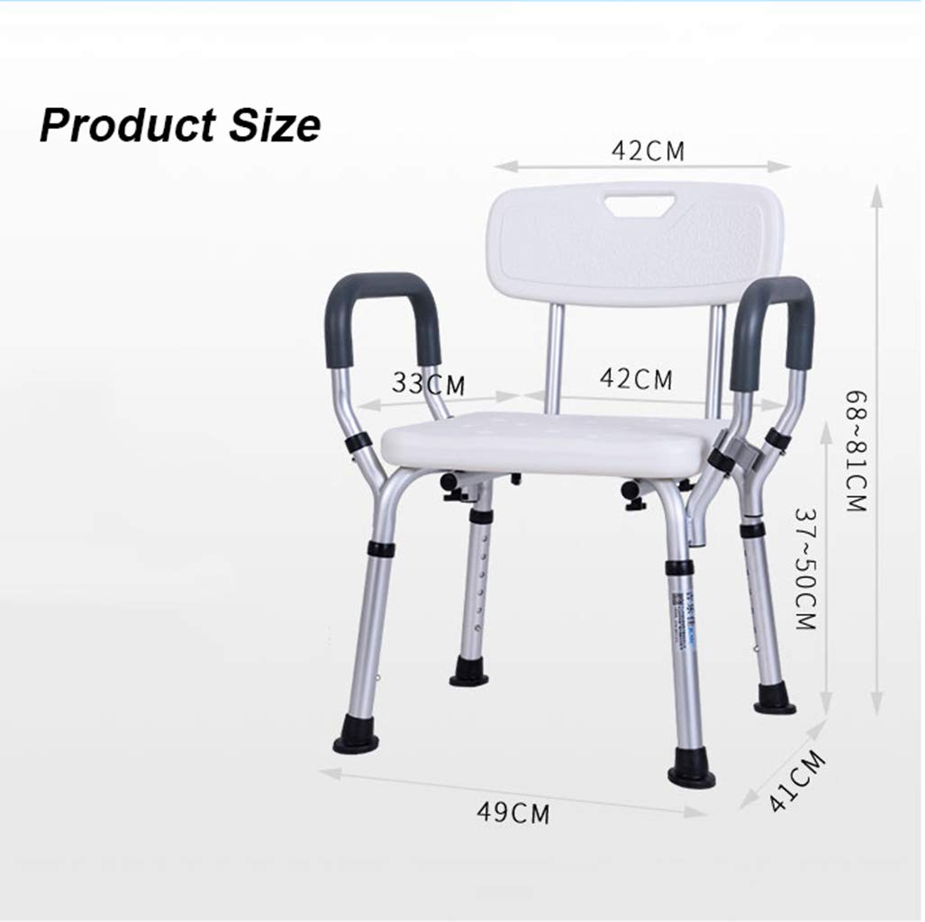 Silla elevadora ergonómica para bañera/Ducha, Asiento de baño con Respaldo de pasamanos, Ayuda para discapacitados, Almohadilla Antideslizante para Las piernas para Ancianos y discapacitados